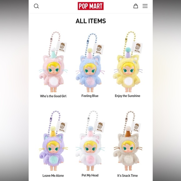 PopMart Molly Pocket Friends Leave Me Alone Plush Pendant New w/ Box & Card open - Picture 3 of 3